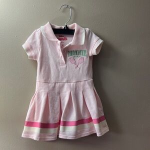 Disney Light Pink Polo Tennis Dress with Striped Hem